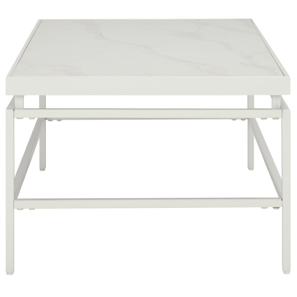 Safavieh Acelin Contemporary Coffee Table - Minimalist Design With Elegant Faux Marble Top And Sturdy Base White Faux Marble / White COF7017B