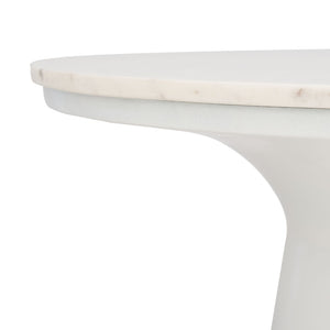 Safavieh Mila Pedestal Coffee Table – Luxurious Vintage-Inspired Design With Sculptural Elegance For Any Room White Marble/White COF7200B