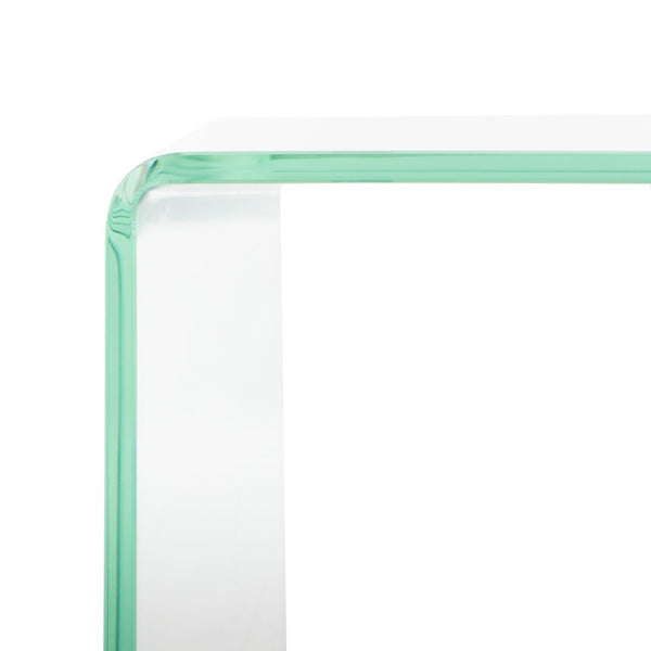 Safavieh Crysta Ombre Glass Coffee Table - Modern Artistic Centerpiece For Contemporary Living Room Spaces Clear/Blue COF7300A