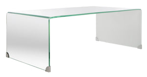 Safavieh Crysta Ombre Glass Coffee Table - Modern Artistic Centerpiece For Contemporary Living Room Spaces Clear/White COF7300B