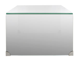Safavieh Crysta Ombre Glass Coffee Table - Modern Artistic Centerpiece For Contemporary Living Room Spaces Clear/White COF7300B