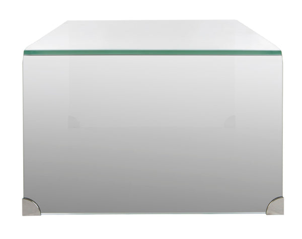 Safavieh Crysta Ombre Glass Coffee Table - Modern Artistic Centerpiece For Contemporary Living Room Spaces Clear/White COF7300B