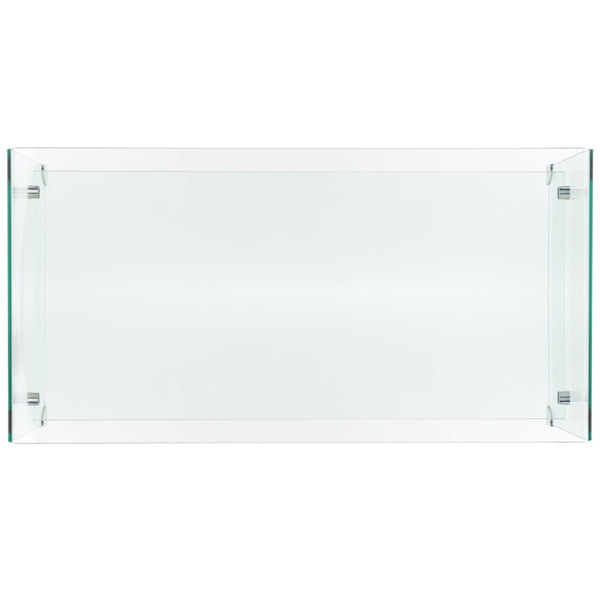 Safavieh Brioni Elegant Tempered Glass Coffee Table With Curved Design And Open Shelf For Stylish Storage COF7303A
