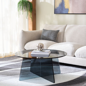 Latika Tempered Glass Coffee Table — 31.5" Square Low-Profile Modern Centerpiece For Small Spaces