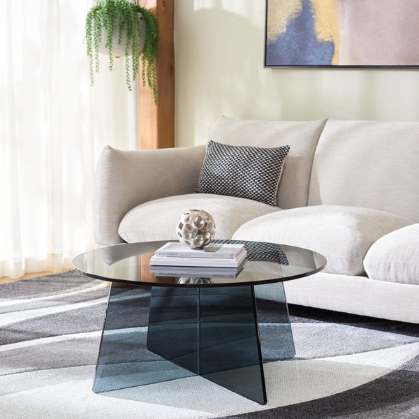 Latika Tempered Glass Coffee Table — 31.5" Square Low-Profile Modern Centerpiece For Small Spaces