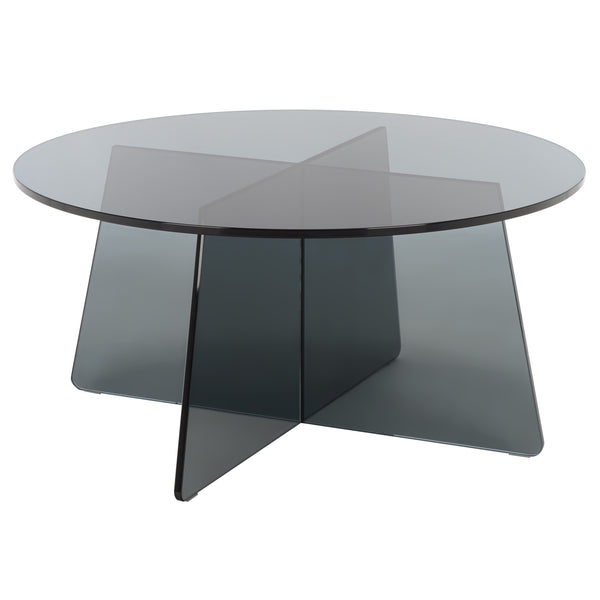 Latika Tempered Glass Coffee Table — 31.5" Square Low-Profile Modern Centerpiece For Small Spaces