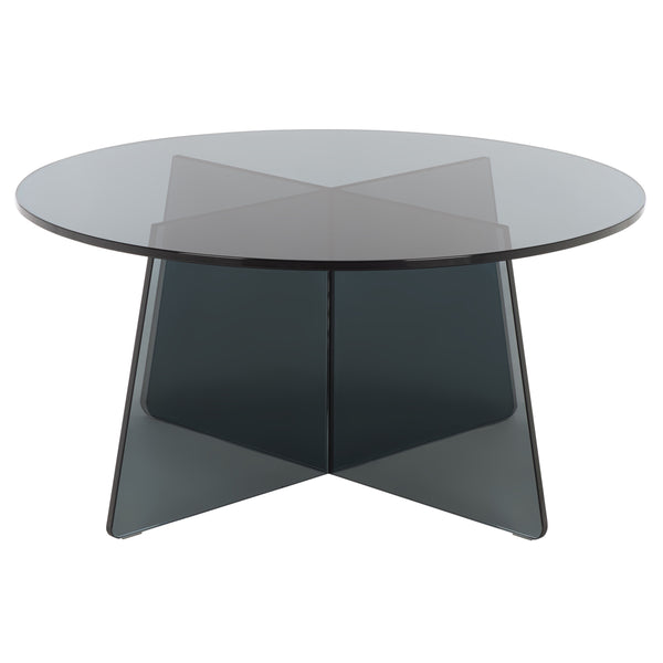 Latika Tempered Glass Coffee Table — 31.5" Square Low-Profile Modern Centerpiece For Small Spaces