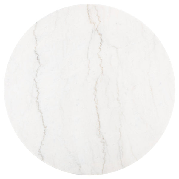 Safavieh Maja Round Marble Coffee Table – Mid-Century Modern Design With Walnut Legs For Any Stylish Living Space COF8101A