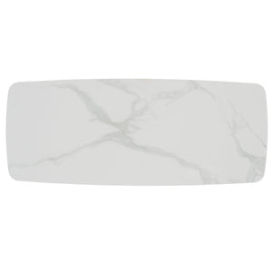 Safavieh Karina Rectangular Coffee Table - Contemporary Faux Marble & Walnut Design For Modern Living Spaces COF8102A