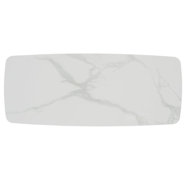 Safavieh Karina Rectangular Coffee Table - Contemporary Faux Marble & Walnut Design For Modern Living Spaces COF8102A