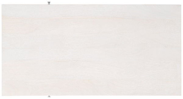 Safavieh Marigold Coffee Table - Retro-Inspired Design With Mango Wood & Chic Accents For Modern Living Spaces White Wash/Silver COF9000B
