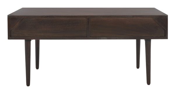 Safavieh Lexington Coffee Table - Modern Chic Design With Handcrafted Details And Ample Storage For Your Home Walnut COF9006A