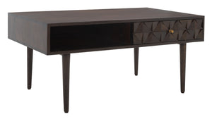 Safavieh Lexington Coffee Table - Modern Chic Design With Handcrafted Details And Ample Storage For Your Home Walnut COF9006A