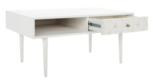 Safavieh Lexington Coffee Table - Modern Chic Design With Handcrafted Details And Ample Storage For Your Home White Wash COF9006B