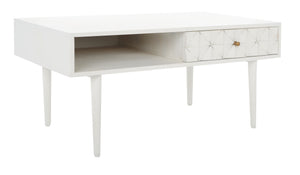 Safavieh Lexington Coffee Table - Modern Chic Design With Handcrafted Details And Ample Storage For Your Home White Wash COF9006B
