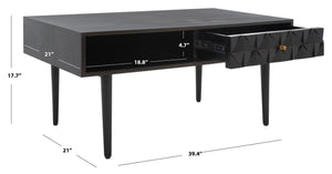 Safavieh Lexington Coffee Table - Modern Chic Design With Handcrafted Details And Ample Storage For Your Home Black COF9006C