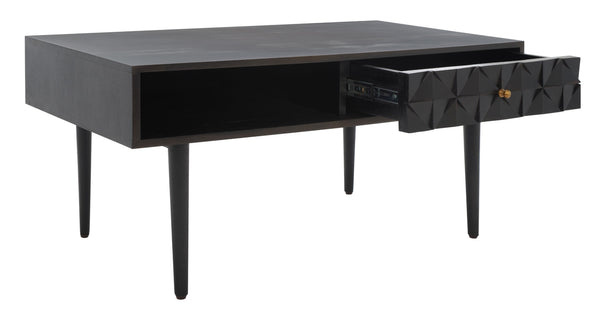 Safavieh Lexington Coffee Table - Modern Chic Design With Handcrafted Details And Ample Storage For Your Home Black COF9006C