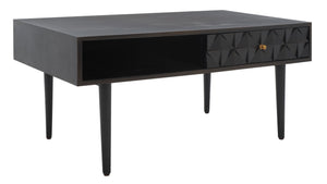 Safavieh Lexington Coffee Table - Modern Chic Design With Handcrafted Details And Ample Storage For Your Home Black COF9006C