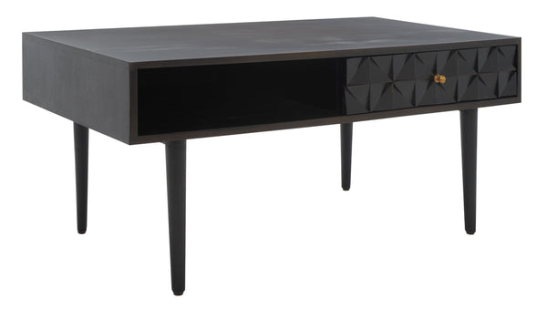 Safavieh Lexington Coffee Table - Modern Chic Design With Handcrafted Details And Ample Storage For Your Home Black COF9006C