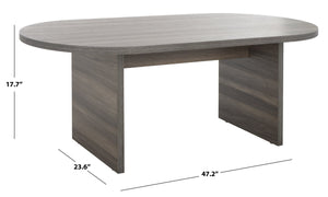 Safavieh Gareth Coffee Table - Contemporary Capsule Design With Stylish Wood Grain For Modern Living Spaces Slate Grey COF9301A