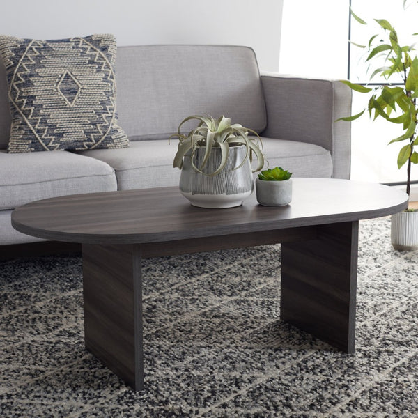 Safavieh Gareth Coffee Table - Contemporary Capsule Design With Stylish Wood Grain For Modern Living Spaces Slate Grey COF9301A