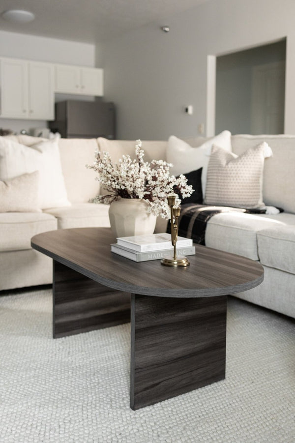 Safavieh Gareth Coffee Table - Contemporary Capsule Design With Stylish Wood Grain For Modern Living Spaces Slate Grey COF9301A