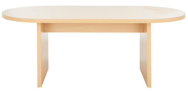 Safavieh Gareth Coffee Table - Contemporary Capsule Design With Stylish Wood Grain For Modern Living Spaces Natural COF9301B