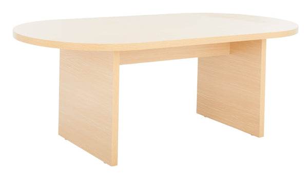 Safavieh Gareth Coffee Table - Contemporary Capsule Design With Stylish Wood Grain For Modern Living Spaces Natural COF9301B