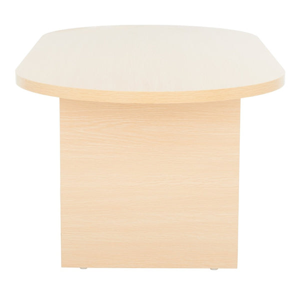 Safavieh Gareth Coffee Table - Contemporary Capsule Design With Stylish Wood Grain For Modern Living Spaces Natural COF9301B