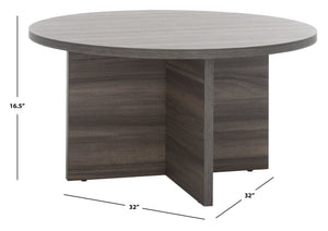 Safavieh Bo Coffee Table - Elegant Round Design With Tapered Base, Perfect For Modern Living Spaces And Decor Slate Grey COF9302A