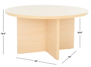 Safavieh Bo Coffee Table - Elegant Round Design With Tapered Base, Perfect For Modern Living Spaces And Decor Natural COF9302B