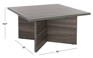 Safavieh Cathen Coffee Table - Modern Rectangular Design With Cross-Shaped Base For Stylish Living Spaces Black COF9303A