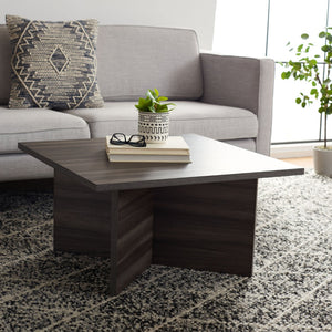 Safavieh Cathen Coffee Table - Modern Rectangular Design With Cross-Shaped Base For Stylish Living Spaces Black COF9303A