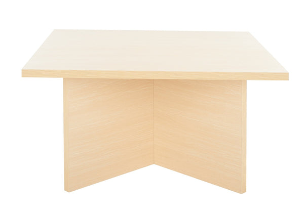 Safavieh Cathen Coffee Table - Modern Rectangular Design With Cross-Shaped Base For Stylish Living Spaces Natural COF9303B