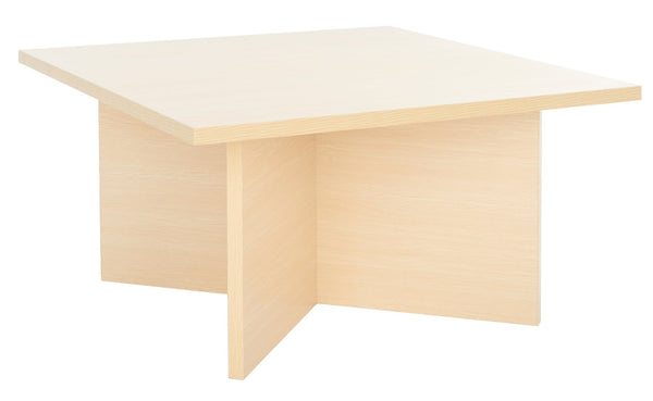 Safavieh Cathen Coffee Table - Modern Rectangular Design With Cross-Shaped Base For Stylish Living Spaces Natural COF9303B