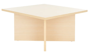 Safavieh Cathen Coffee Table - Modern Rectangular Design With Cross-Shaped Base For Stylish Living Spaces Natural COF9303B
