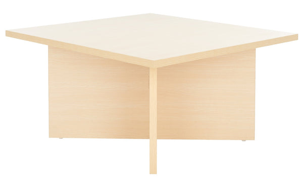 Safavieh Cathen Coffee Table - Modern Rectangular Design With Cross-Shaped Base For Stylish Living Spaces Natural COF9303B