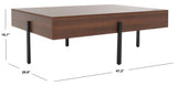 Safavieh Jaxith Coffee Table XII23 Walnut / Black  Wood COF9304B