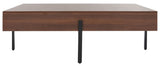 Safavieh Jaxith Coffee Table XII23 Walnut / Black  Wood COF9304B