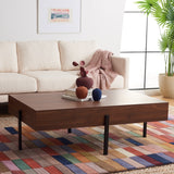 Safavieh Jaxith Coffee Table XII23 Walnut / Black  Wood COF9304B