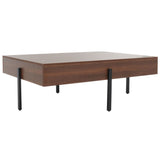 Safavieh Jaxith Coffee Table XII23 Walnut / Black  Wood COF9304B