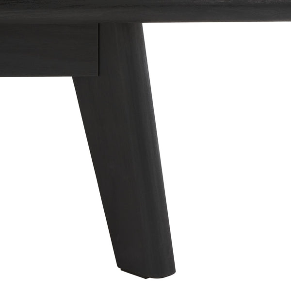 Safavieh Rori Retro-Chic Coffee Table With Sliding Doors And Stylish Storage For Modern Living Spaces Black COF9600B