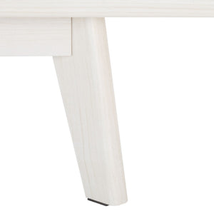 Safavieh Rori Retro-Chic Coffee Table With Sliding Doors And Stylish Storage For Modern Living Spaces Bleached White COF9600C
