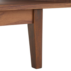 Safavieh Ceu 2 Door Coffee Table XII23 Walnut/ Gold Wood COF9602A