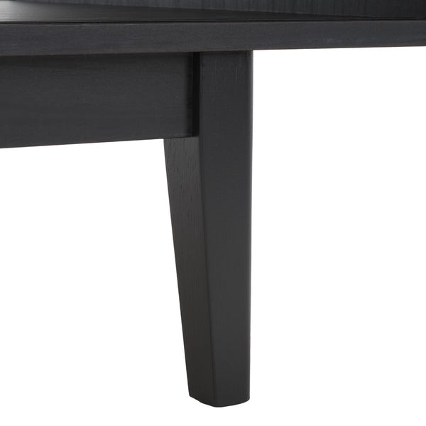 Safavieh Ceu 2 Door Coffee Table XII23 Black/ Gold Wood COF9602B