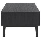 Safavieh Ceu 2 Door Coffee Table XII23 Black/ Gold Wood COF9602B