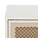 Safavieh Ceu 2 Door Coffee Table XII23 White / Gold Wood COF9602C