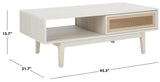 Safavieh Ceu 2 Door Coffee Table XII23 White / Gold Wood COF9602C