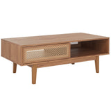 Safavieh Ceu 2 Door Coffee Table XII23 Oak/ Gold Wood COF9602D