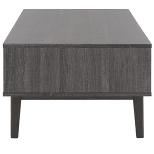 Safavieh Ceu 2 Door Coffee Table XII23 Distreesed Black/ Gold Wood COF9602E